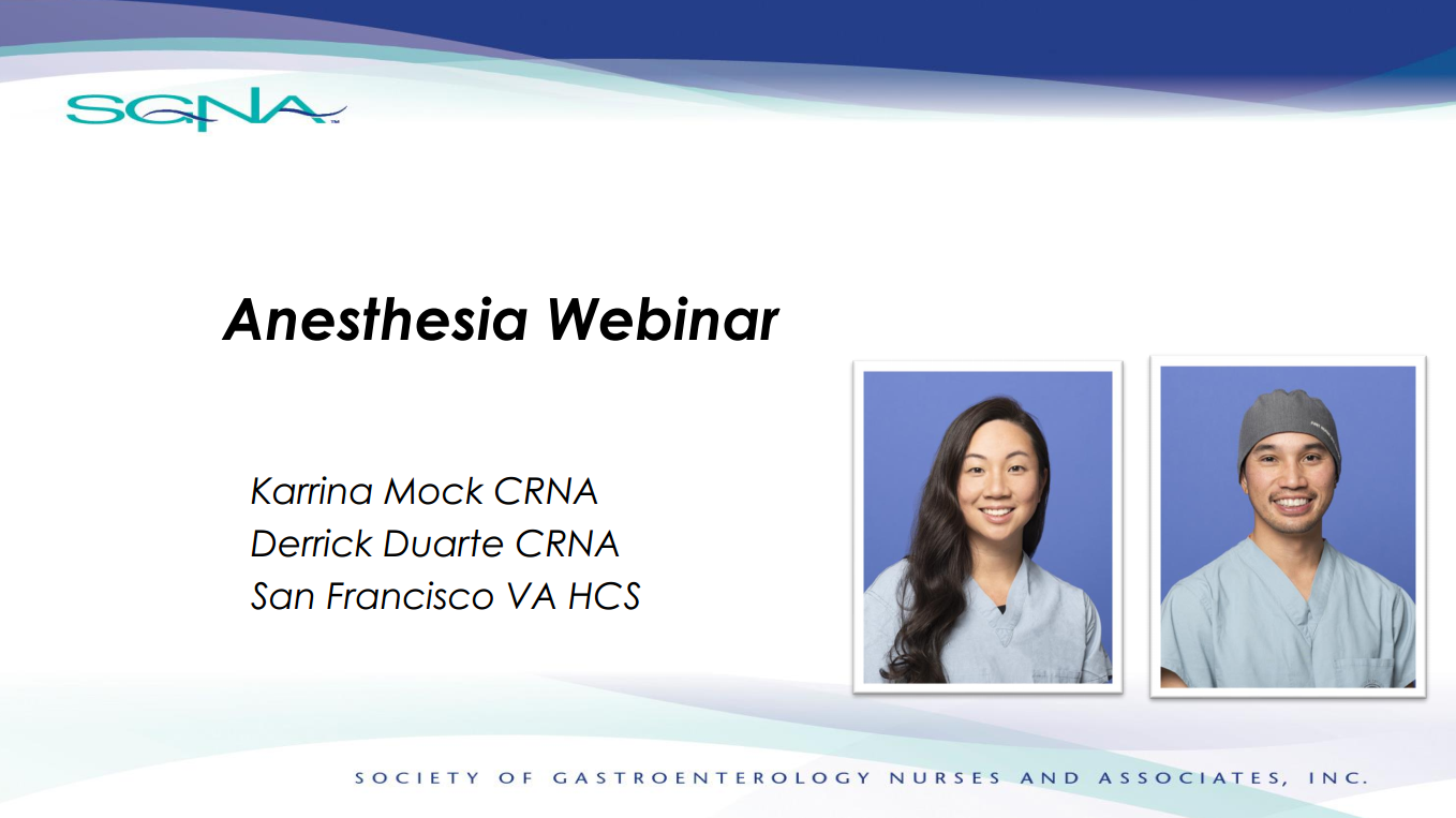 Anesthesia Recorded Webinar